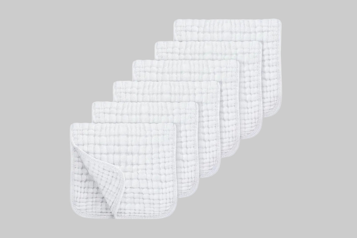 Muslin Burp Cloths - 6 Pack