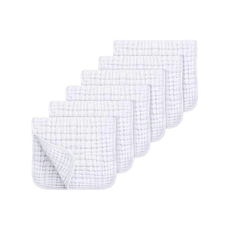 Muslin Burp Cloths - 6 Pack
