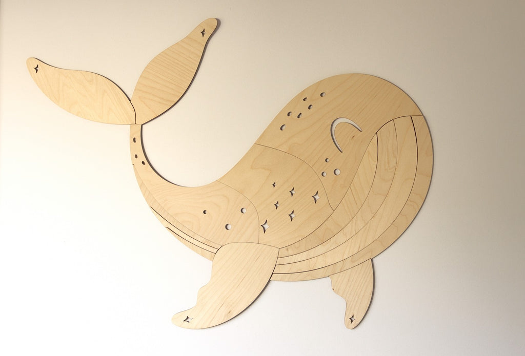 Wooden Wall Decoration - Whale
